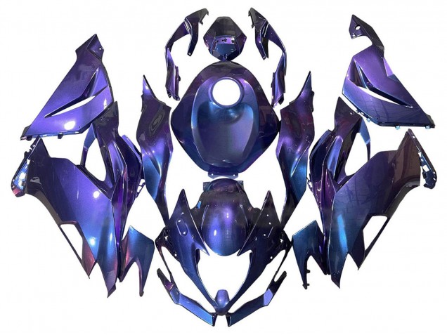 Carenados Moto Kawasaki ZX6R 2019-2022 - Púrpura Azul Baratos