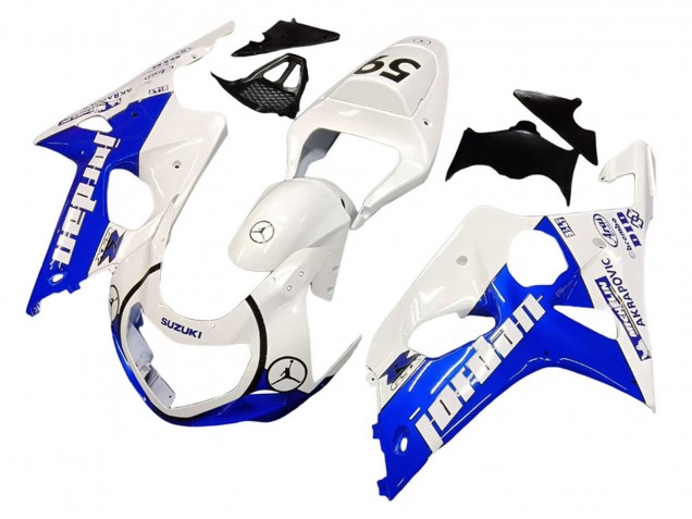 Carenados Moto Suzuki GSXR1000 2000-2002 - Blanco Azul Jordan 59 Baratos