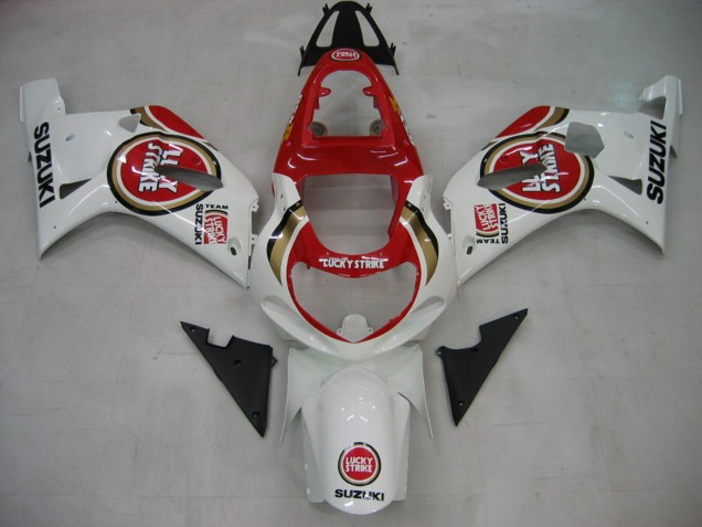 Carenados Moto Suzuki GSXR1000 2000-2002 - Blanco Rojo Lucky Strike Baratos
