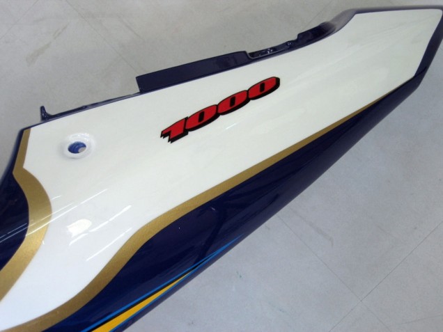Carenados Moto Suzuki GSXR1000 2000-2002 - Amarillo Azul Oscuro Blanco Motul Corona Baratos