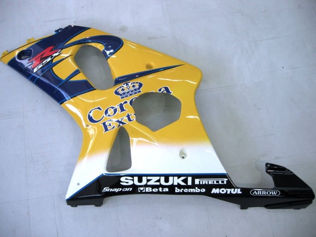 Carenados Moto Suzuki GSXR1000 2000-2002 - Amarillo Azul Oscuro Blanco Motul Corona Baratos