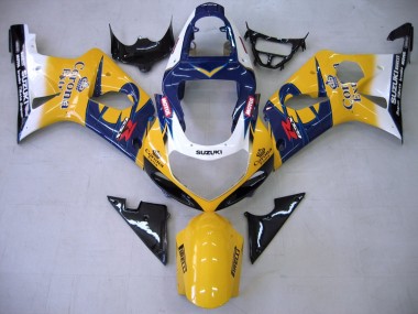 Carenados Moto Suzuki GSXR1000 2000-2002 - Amarillo Azul Oscuro Blanco Motul Corona Baratos