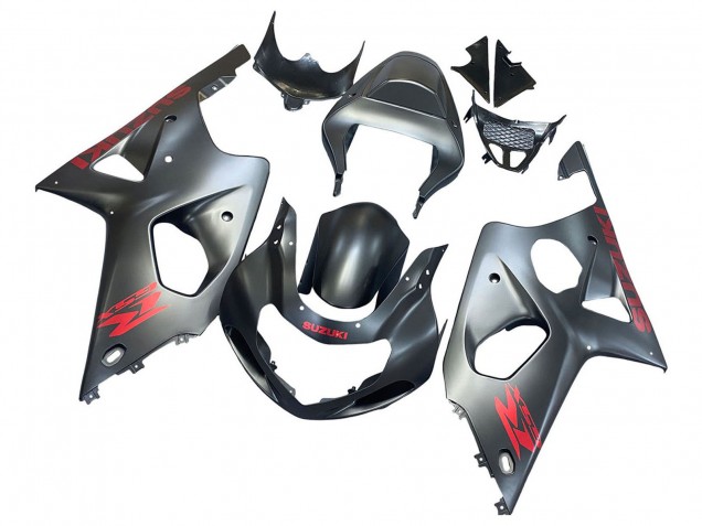 Carenados Moto Suzuki GSXR1000 2000-2002 - Gris Mate Rojo Calcomanía Baratos