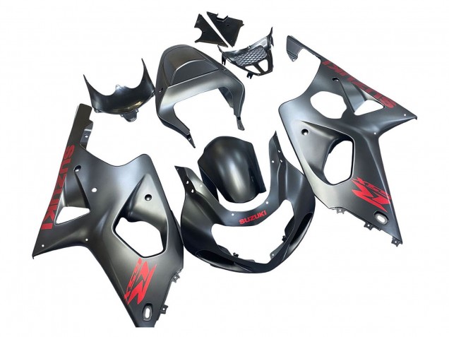 Carenados Moto Suzuki GSXR1000 2000-2002 - Gris Mate Rojo Calcomanía Baratos