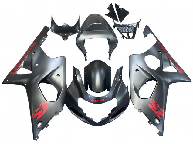 Carenados Moto Suzuki GSXR1000 2000-2002 - Gris Mate Rojo Calcomanía Baratos