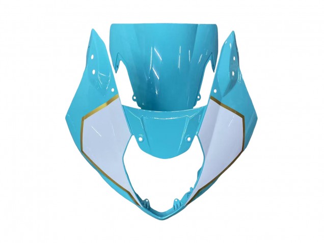 Carenados Moto Suzuki GSXR 1000 2003-2004 - Blanco Azul Claro Oro Baratos