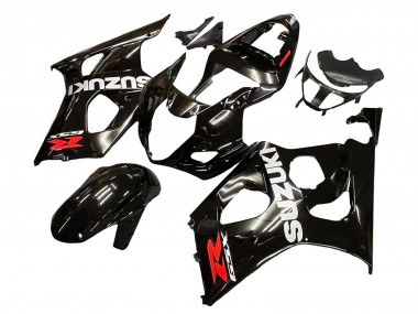 Carenados Moto Suzuki GSXR 1000 2003-2004 - Negro Brillante Blanco Rojo Calcomanías Baratos