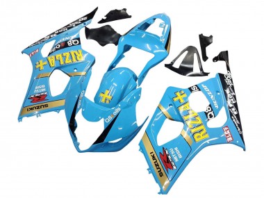 Carenados Moto Suzuki GSXR 1000 2003-2004 - Azul Claro Amarillo Negro Rizla Motul Baratos