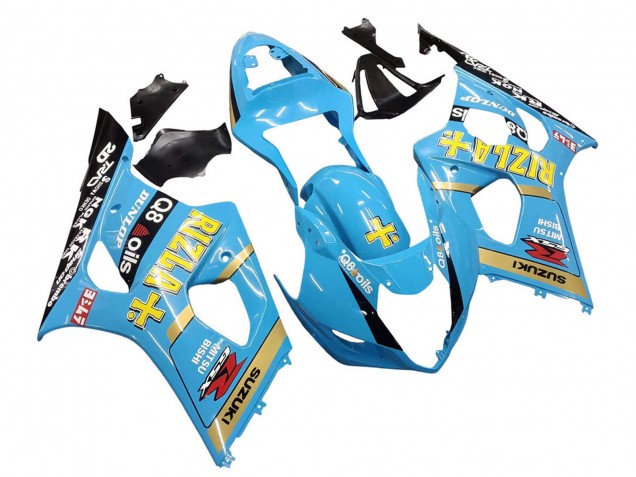 Carenados Moto Suzuki GSXR 1000 2003-2004 - Azul Claro Amarillo Negro Rizla Motul Baratos