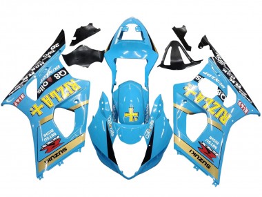 Carenados Moto Suzuki GSXR 1000 2003-2004 - Azul Claro Amarillo Negro Rizla Motul Baratos