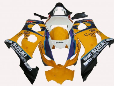 Carenados Moto Suzuki GSXR 1000 2003-2004 - Amarillo Blanco Azul Negro Corona Baratos