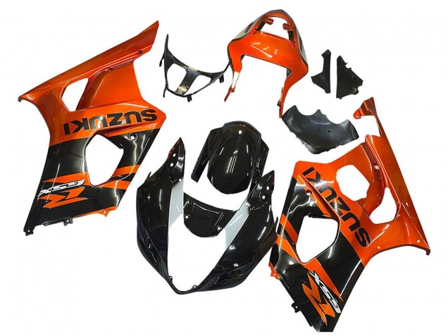 Carenado Moto Suzuki GSXR 1000 2003-2004 - Burnt Naranja Negro Brillante Baratos
