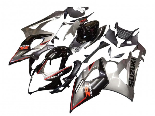 Carenado Moto Suzuki GSXR 1000 2005-2006 - Plata Negro Rojo Baratos