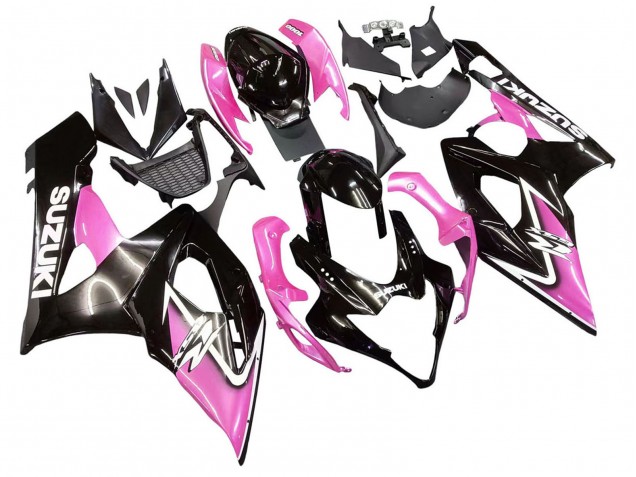 Carenados Moto Suzuki GSXR 1000 2005-2006 - Negro Brillante Rosa Baratos