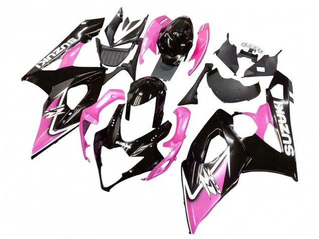 Carenados Moto Suzuki GSXR 1000 2005-2006 - Negro Brillante Rosa Baratos