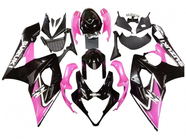 Carenados Moto Suzuki GSXR 1000 2005-2006 - Negro Brillante Rosa Baratos