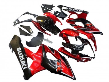 Carenados Moto Suzuki GSXR 1000 2005-2006 - Rojo Negro Brillante Baratos