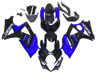 Kits Carenado Moto Suzuki GSXR 1000 2007-2008 - Azul Negro Brillante Baratos