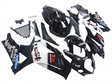 Carenados Moto Suzuki GSXR 1000 2007-2008 - Negro Brillante Blanco West Baratos