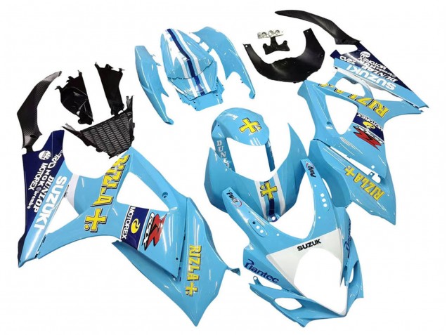 Carenados Moto Suzuki GSXR 1000 2007-2008 - Azul Claro Amarillo Negro Motul Rizla Baratos