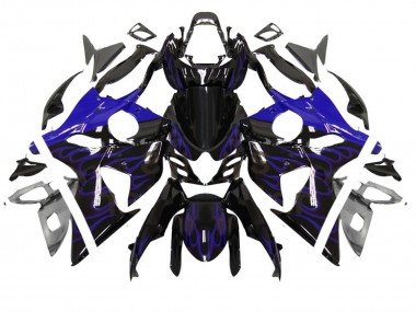 Carenado Moto Suzuki GSXR 1000 2007-2008 - Negro Brillante Azul Llama Baratos