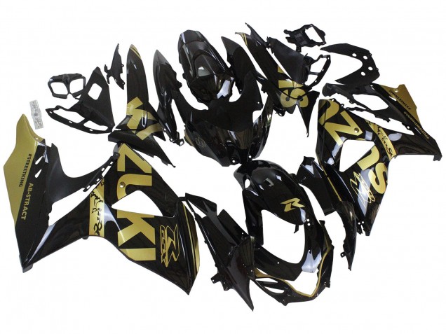 Carenados Moto Suzuki GSXR 1000 2009-2016 - Negro Brillante Oro Baratos