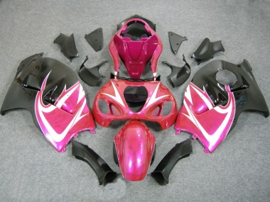 Carenados Moto Suzuki GSXR 1300 Hayabusa 1996-2007 - Rosa Blanco Negro Baratos