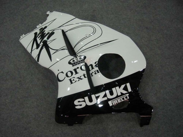 Carenados Moto Suzuki GSXR 1300 Hayabusa 1996-2007 - Blanco Negro Corona Baratos