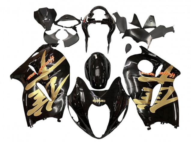 Carenados Moto Suzuki GSXR 1300 Hayabusa 1996-2007 - Negro Brillante Oro Hayabusa Baratos