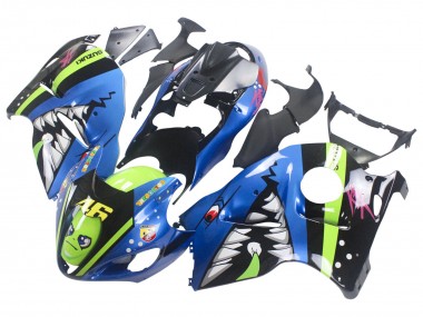 Carenados Moto Suzuki GSXR 1300 Hayabusa 1996-2007 - Azul Verde Tiburón 46 Baratos
