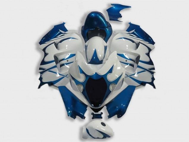 Carenados Moto Suzuki GSXR 1300 Hayabusa 1996-2007 - Blanco Azul Oscuro Baratos