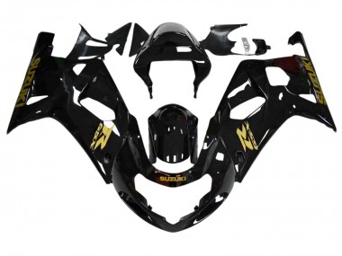 Carenados Moto Suzuki GSXR 600 / GSXR 750 2001-2003 - Negro Brillante Oro Calcomanía Baratos