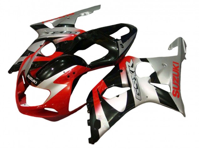 Kits Carenado Moto Suzuki GSXR 600 / GSXR 750 2001-2003 - Plata Rojo Negro Brillante Baratos