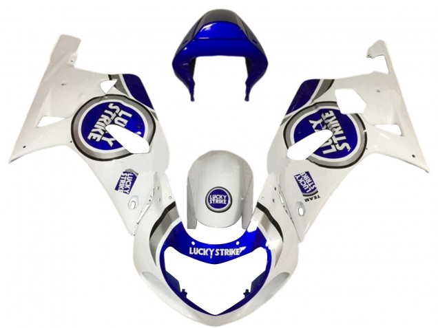 Carenados Moto Suzuki GSXR 600 / GSXR 750 2001-2003 - Blanco Azul Lucky Strike Baratos
