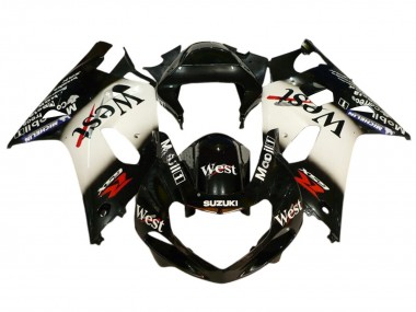 Carenados Moto Suzuki GSXR 600 / GSXR 750 2001-2003 - Negro Brillante Blanco West Rojo Baratos