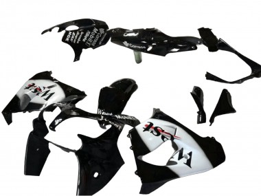 Carenado Moto Kawasaki ZX9R 2000-2001 - Negro Brillante Blanco West Baratos