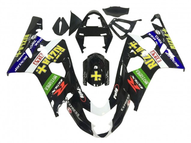 Carenados Moto Suzuki GSXR 600 / GSXR 750 2001-2003 - Negro Brillante Verde Blanco Amarillo Rizla Baratos
