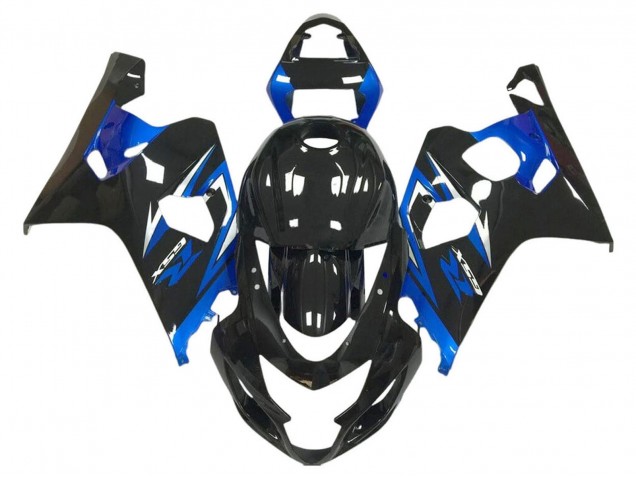 Carenados Moto Suzuki GSXR 600 / GSXR 750 2004-2005 - Negro Brillante Azul Baratos