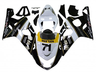 Carenados Moto Suzuki GSXR 600 / GSXR 750 2004-2005 - Blanco Negro Amarillo Dark Dog 71 Baratos