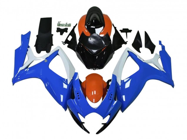 Carenados Moto Suzuki GSXR 600 / GSXR 750 2004-2005 - Blanco Azul Naranja Negro Baratos
