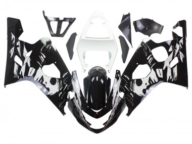 Carenado Moto Suzuki GSXR 600 / GSXR 750 2004-2005 - Blanco Negro Baratos