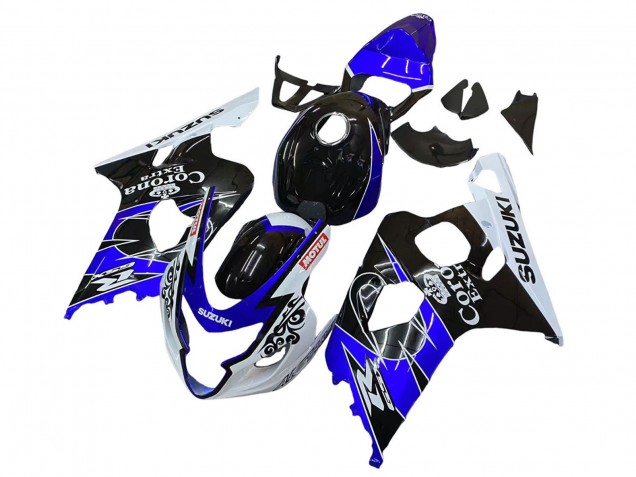 Carenado Moto Suzuki GSXR 600 / GSXR 750 2004-2005 - Blanco Azul Negro Corona Motul Baratos