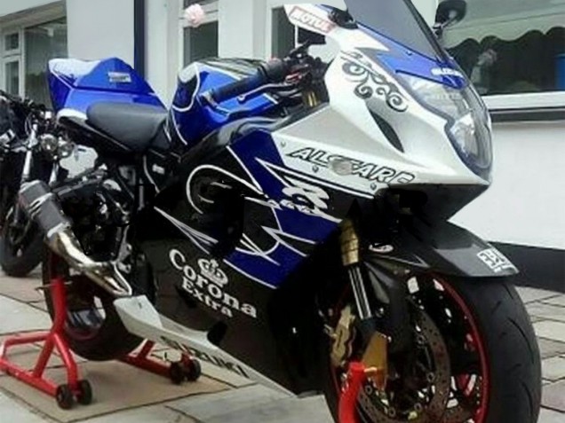 Carenado Moto Suzuki GSXR 600 / GSXR 750 2004-2005 - Blanco Azul Negro Corona Motul Baratos