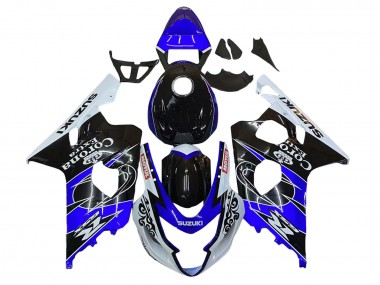 Carenado Moto Suzuki GSXR 600 / GSXR 750 2004-2005 - Blanco Azul Negro Corona Motul Baratos