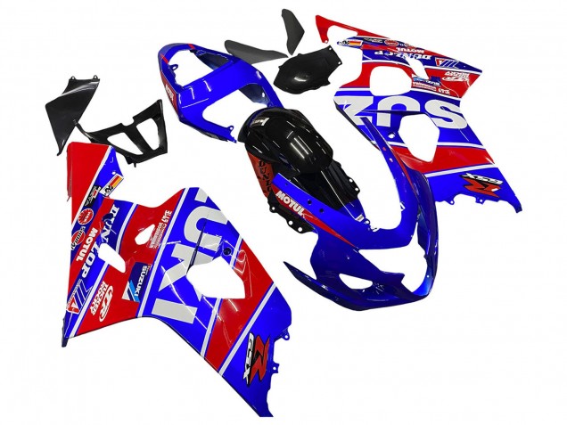 Carenados Moto Suzuki GSXR 600 / GSXR 750 2004-2005 - Azul Rojo Negro Motul Dunlop Baratos