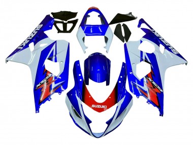 Carenado Moto Suzuki GSXR 600 / GSXR 750 2004-2005 - Blanco Azul Rojo Baratos