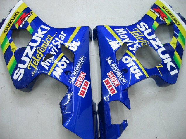 Carenados Moto Suzuki GSXR 600 / GSXR 750 2004-2005 - Azul Blanco Amarillo Verde Telefumica Motul MoviStar Baratos