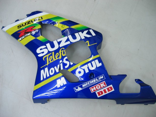 Carenados Moto Suzuki GSXR 600 / GSXR 750 2004-2005 - Azul Blanco Amarillo Verde Telefumica Motul MoviStar Baratos