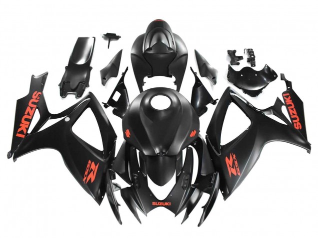 Carenados Moto Suzuki GSXR 600 / GSXR 750 2004-2005 - Negro Mate Rojo Calcomanía Baratos
