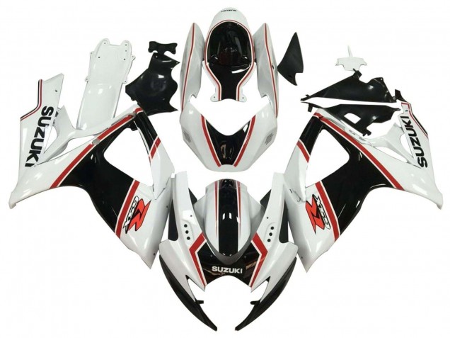 Carenado Moto Suzuki GSXR 600 / GSXR 750 2006-2007 - Blanco Negro Rojo Baratos